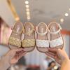 Girls' Fashion Woven Sandals Soft-Sole Open-Toe Princess Shoes for Toddlers Elegant Youth Shoes Cute Girls Sandals