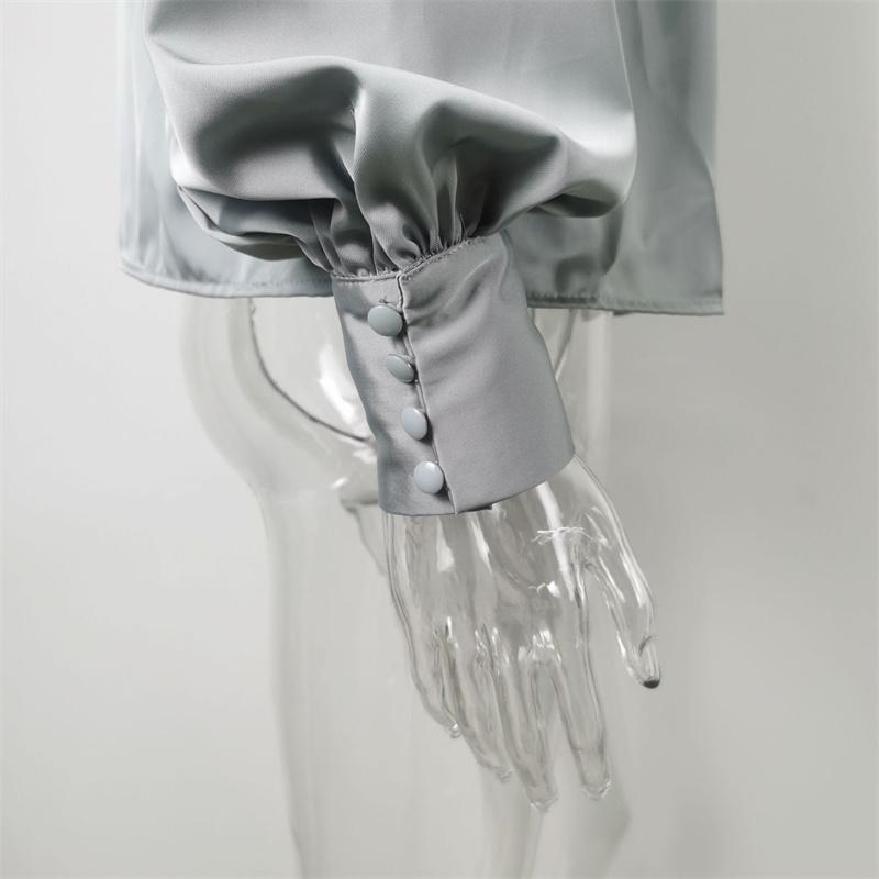 Blusas mujer de moda 2022 літо Топ жіночі жіночі сорочки Жіноча зелена біла сорочка Блузки топи Довгий рукав Шикарна жіноча блузка