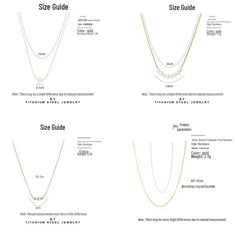 Elegant Freshwater Pearl Necklace, Non-Fading Titanium Steel, Sweet & Sophisticated Women's Clavicle Chain.