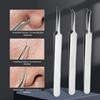 Stainless Steel Curved Comedone Extractor Tweezers for Blackhead and Pimple Removal