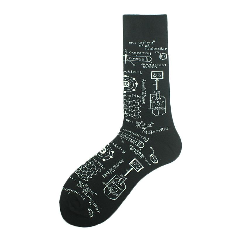 Cool Hip Hop Crew Socks Men Funny Animal Squirrel Shark Dinosaur Boxing Dog Fortune Cat Sokken Harajuku Divertidos Chaussette
