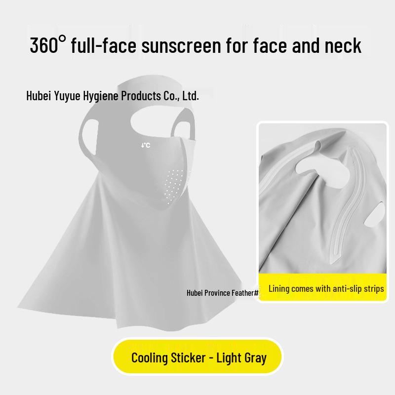 Women's Full Face UV Protection Facekini Mask 2025 - Ice Silk Aesthetic with Integrated Neck Coverage
