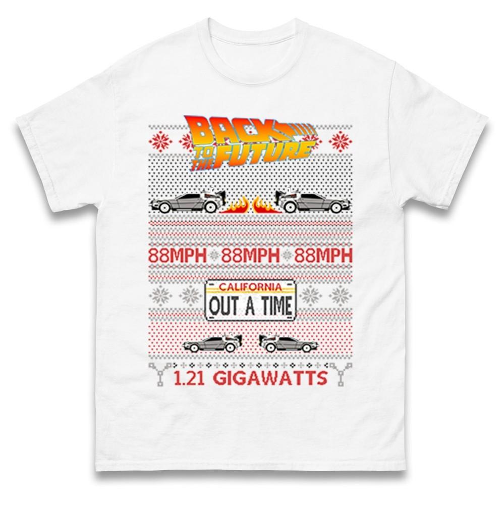 Back To The Future Out A Time Christmas Tshirt Funny Retro Movie Gift Tee Top
