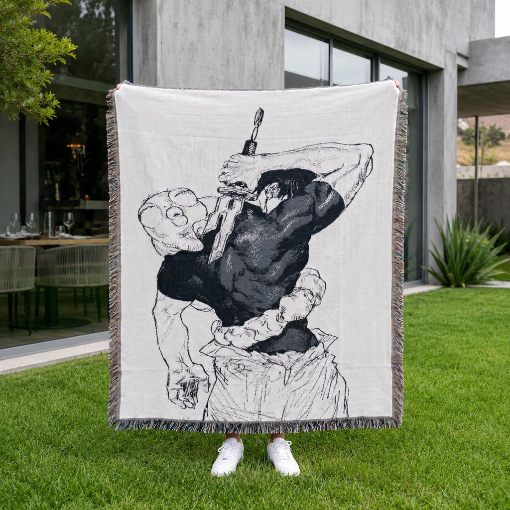 Custom Size Anime Woven Blanket Soft Home Cover Blanket for Couch Bed and Chair