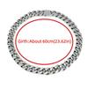 Metal Silver-plated Neck Chain Square Buckle Exaggerated Men Necklace  Clothing Accessories