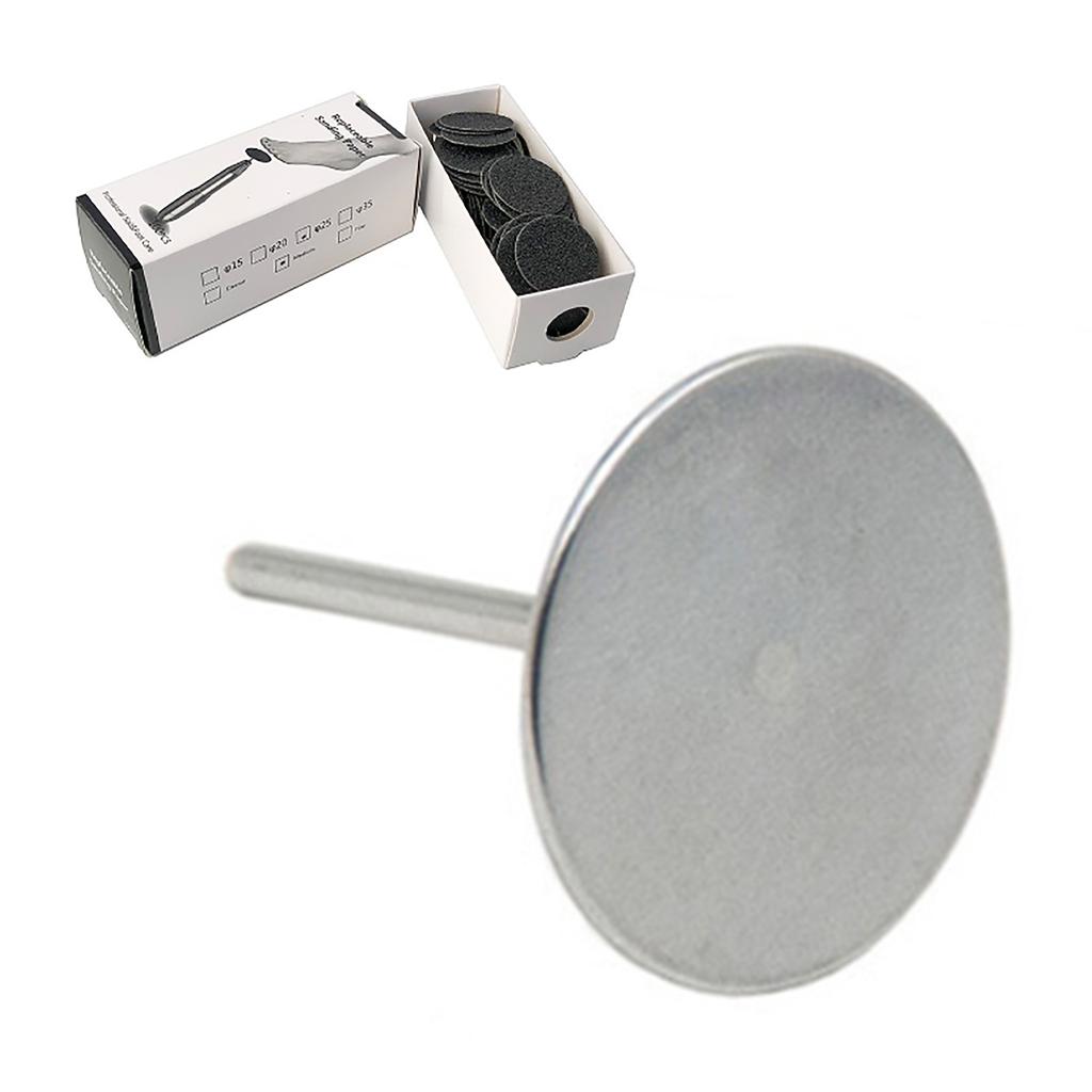 25mm Electric Nail Trimmer Head with 100Pcs Nail File Pads for Manicure Polishing Dead Skin Removal