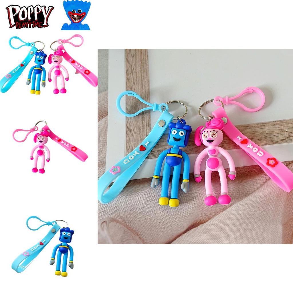 Poppy Playtime Three-dimensional Couple Keychain Stylish And Durable Silicone Pendant