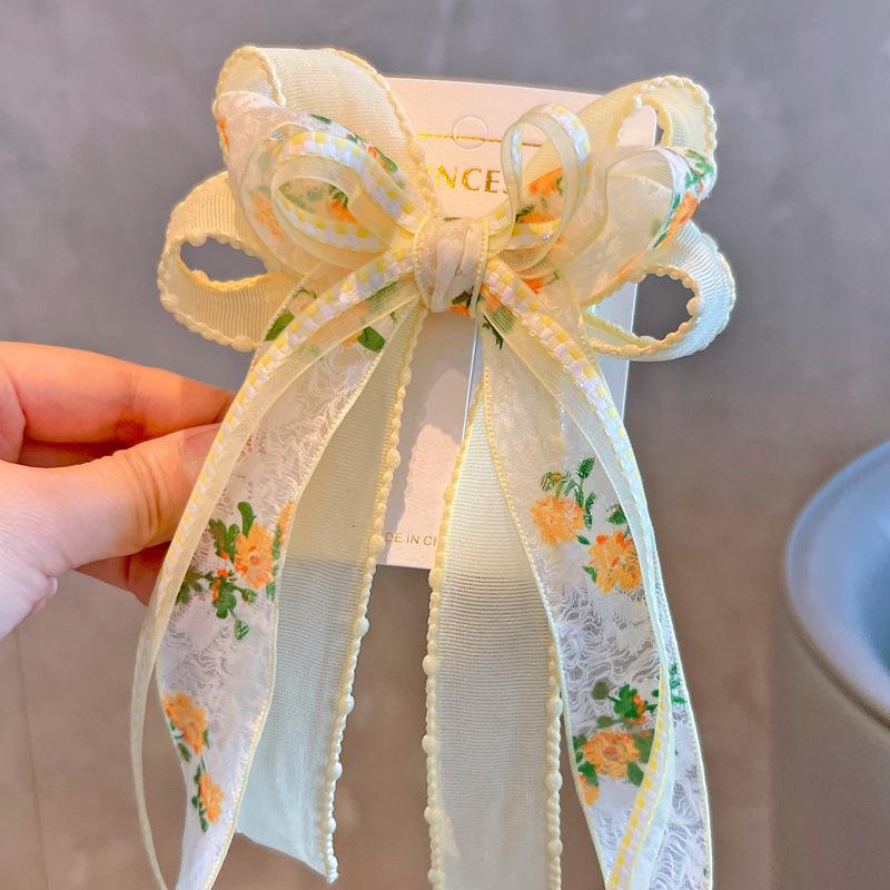 1 Piece New Country Style Bow Girls Hairpins Children Headwear Hairgrip Hair Clips Barrettes Hair Accessories
