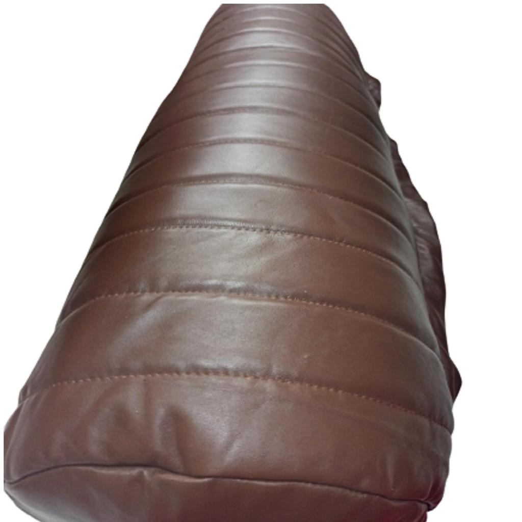 Brown Leather Bolster Cover, Round Shaped Sofa Cushion Cover, Home Decor, Bolster Pillow Roll Cover, Neckroll Cover, Yoga Cushion Cover Birthday Gift