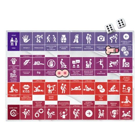 Couples Intimacy Board Game 43 Tasks Adults Couples Interactive Dice Game