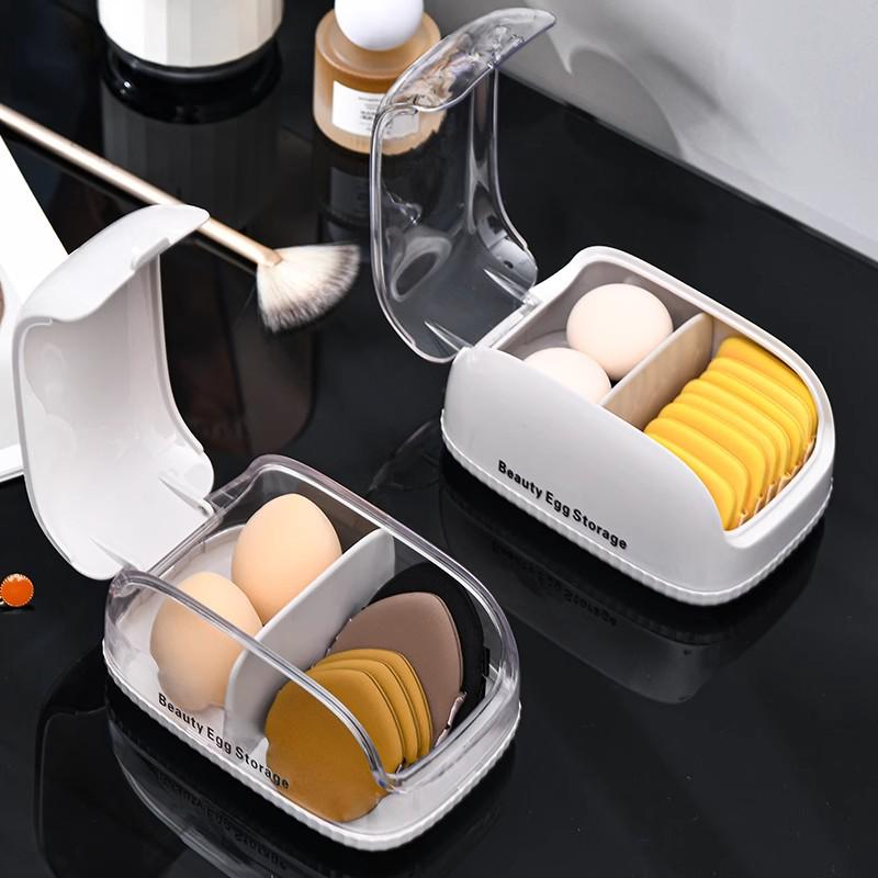 Newcomer Discount: Puff Desktop Dustproof Storage Box with Flip-Top and Partitions