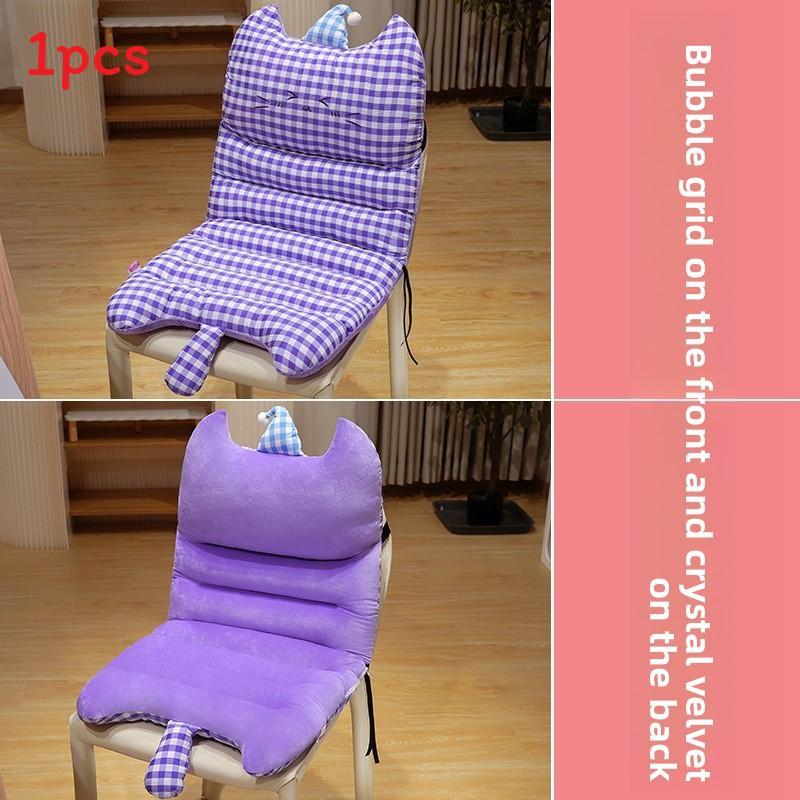 Office And Cozy Study Seat Pad With Bubble Checkered Pattern Plush Toy Gift