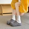 Thick-soled Bag Head Half Slippers Women's Inner Height-increasing Single Shoes Autumn New Internet Celebrity Big Head One Pedal Lazy Shoes Casual Sho