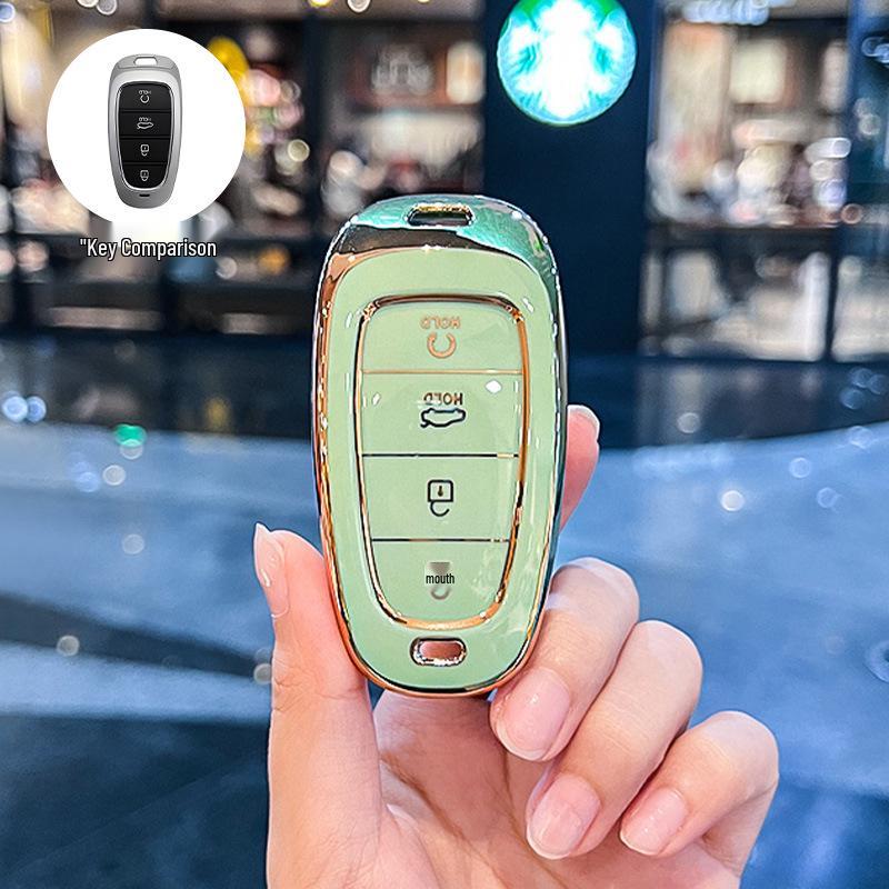 Beijing Hyundai 2021 Tucson L Key Case: Stylish Full Wrap with High-Grade Buckle for Men & Women.