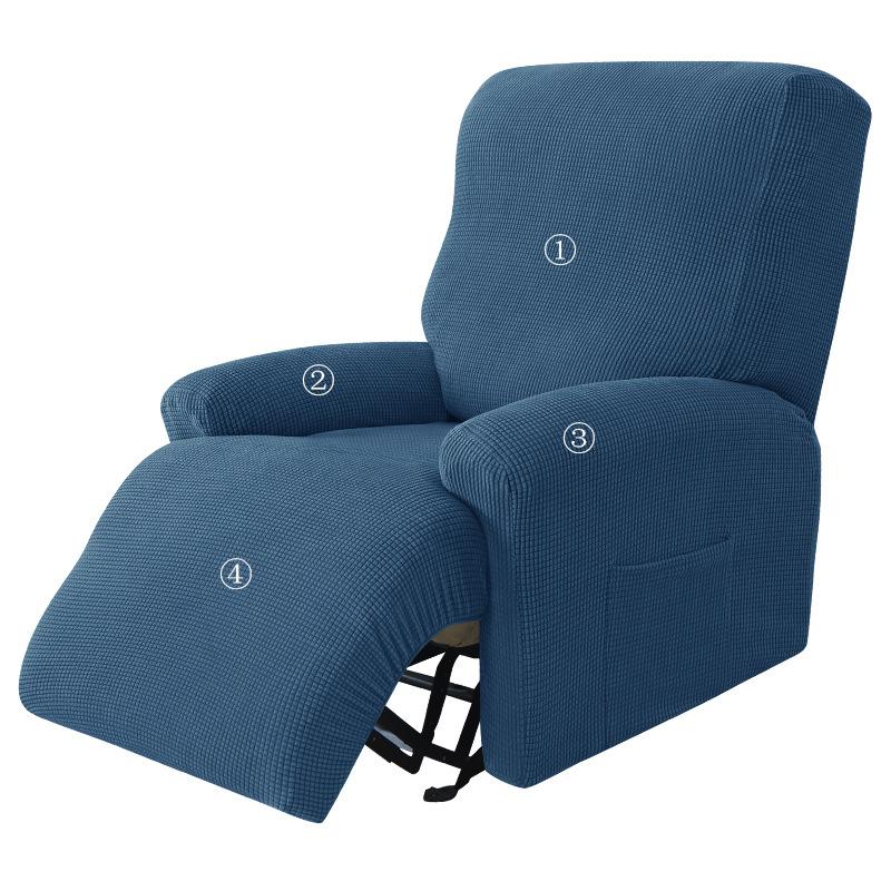 4pcs/set Split Recliner Cover Polar Fleece All-inclusive Chair Cover Relax Lounger Couch Sofa Slipcover Armchair Covers