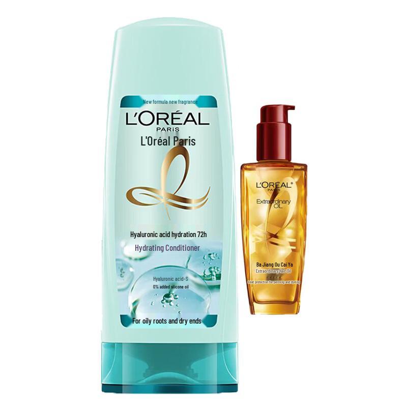 L Oréal Hyaluronic Acid Hair Conditioner & Repair Oil Set