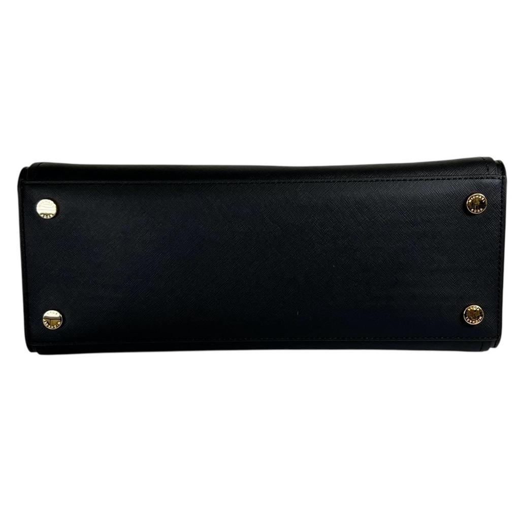Michael Kors Satchel Shoulder Bag Handbag Leather Black Women 35T0GWXS3L Used
