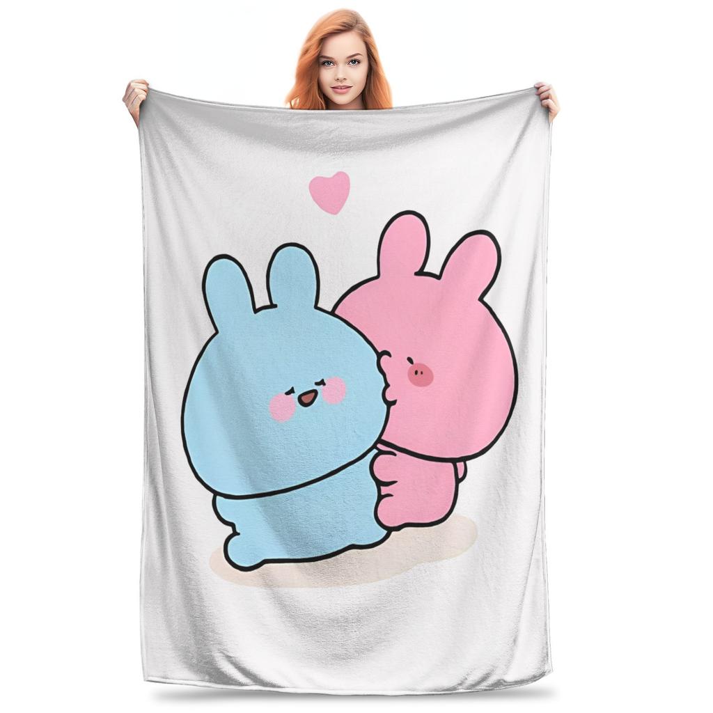 Asamimichaan Blanket Flannel Textile Decor Asamimi Multifunction Ultra-Soft Throw Blanket for Bedding Travel Plush Thin Quilt