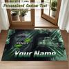 Crystal Velvet Square Rug Custom NameFendt Pattern Non Slip Home Floor Decor Rug