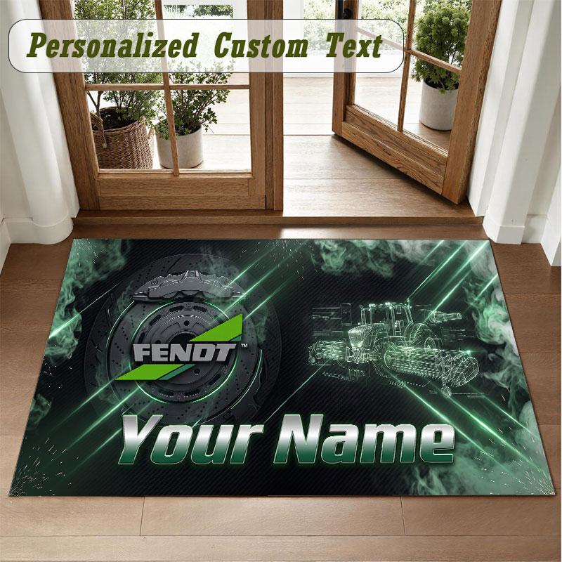 Crystal Velvet Square Rug Custom NameFendt Pattern Non Slip Home Floor Decor Rug