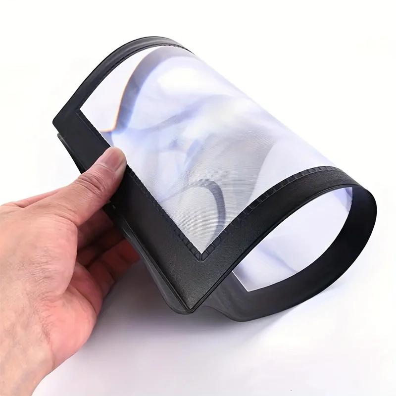 2pcs Durable PVC Material 3X Large Page Magnifying Glass Handheld Full-View Reading Aid for Seniors