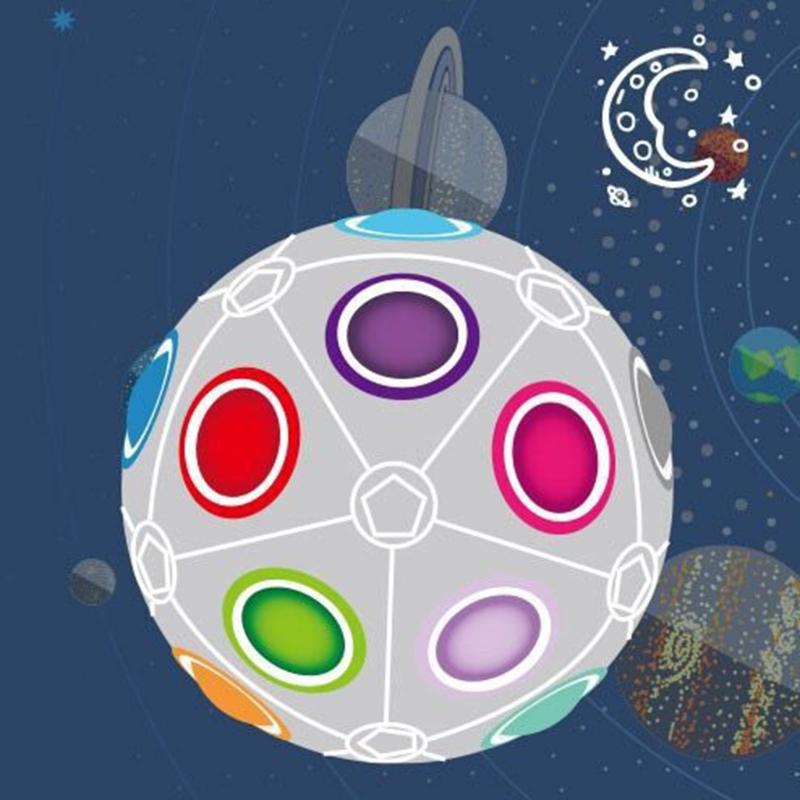 Sensory Fidget Ball Decompression Toy Spherical Puzzle Football Stress Relief Ball for Toddlers Adults Funny Color Match