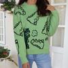 Women’s Dinosaur Knit Sweater O-Neck Cute Oversized Pullover Sweaters