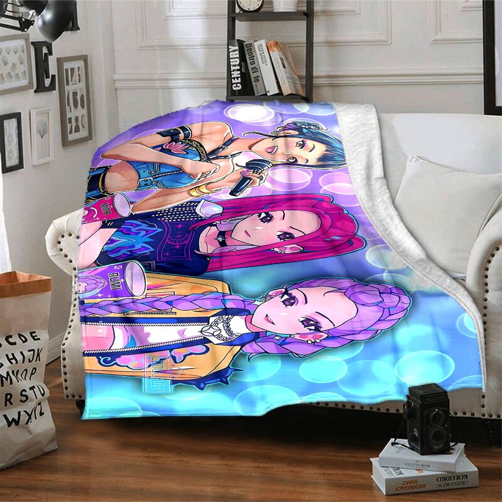 Music Festival Dreams Flannel Blanket Super Soft Warm Cozy Blanket For Sofa Bed Office Travel Allseason Home Decor Gift