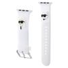 Karl Lagerfeld Pasek Klawmslkcnh Applewatch 38/40/41Mm Biały/White Strap 3D Rubber Karl&Choupette Heads