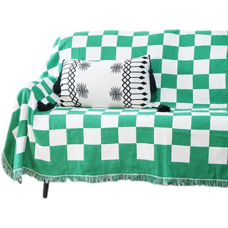 Jednoduchá moderní móda Dekorační deka na pohovku Ručník na pohovku Potah na pohovku Celoplošný Šachovnice