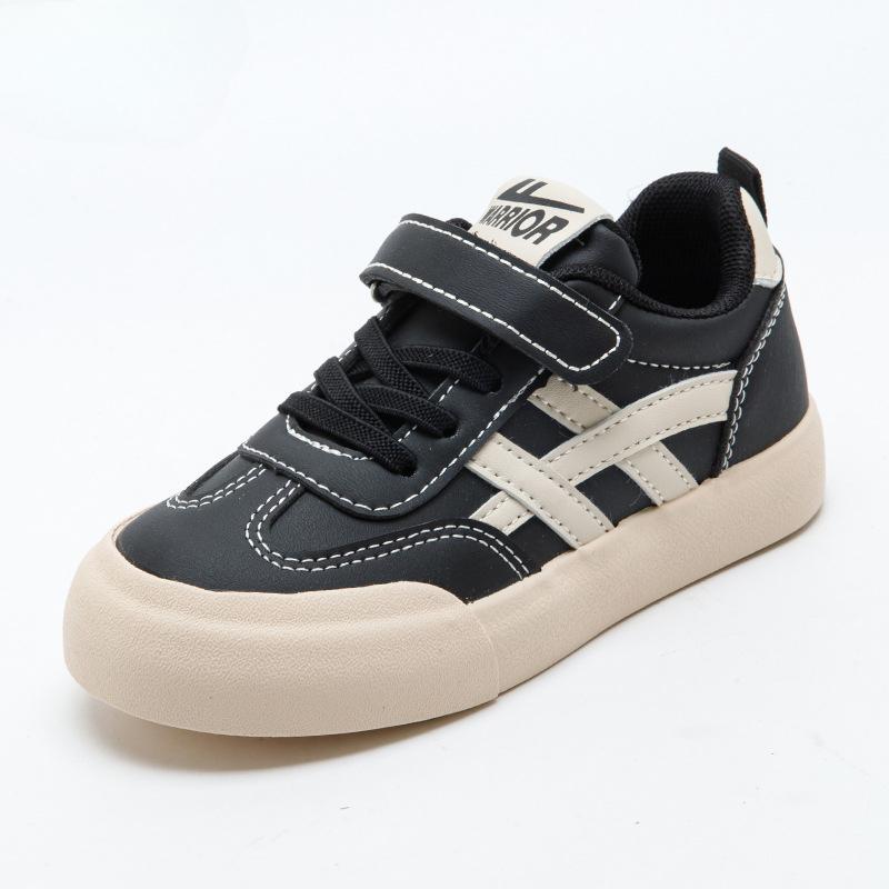 

Huili Classmate Leather Board Shoes Girls Contrast Color White Shoes Універсальне повсякденне взуття для хлопчиків 37 чорний