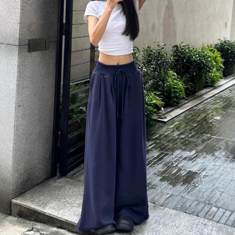 2026 Women Loose Wide Leg Sweatpants High Waist Casual Sport Trousers Streetwear