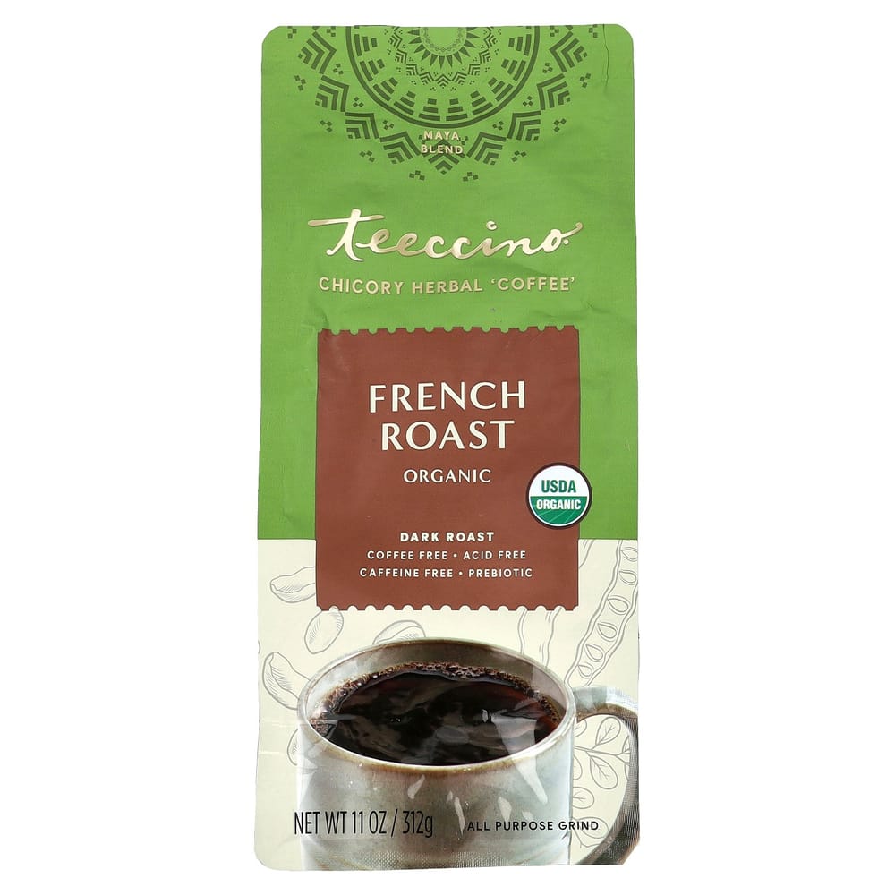 Teecino Chicory Herbal Coffee French Roast Dark Roast Caffeine-Free 312g (11oz) 312g - 1 ea