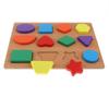 GHEMOTOC® Wooden Puzzle with 12 Geometric Shapes, 3D Colorful Educational Toy, 29*22 Cm, Montessori Learning