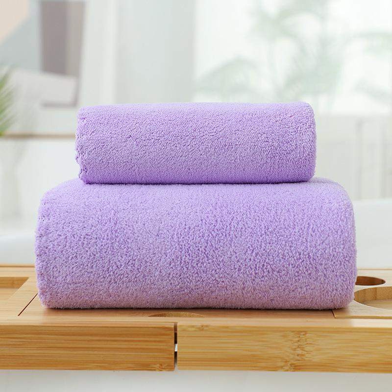 Soft Lint-Free Coral Fleece Towel for Home, Face, and Bath - Absorbent and Suitable for Adults and Children