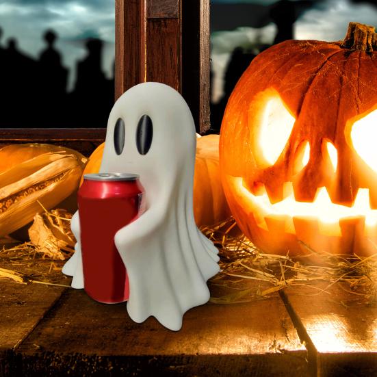 Halloween Ghost Drink Holder Spooky 3D Printed Ghost Soda Beverage