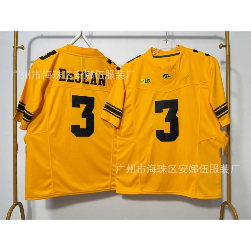 2026 Iowa Hawkeyes 3 Embroidered Football Jersey Team Sports Uniform Men Women