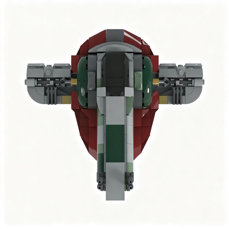 306PCS MOC Space Battle Outdated Midi Scale Slave 1 Hunter S Starship Model Custom Building Blocks DIY Assembly Gift Home Set