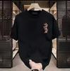 American Trendy Brand High-End Pure Cotton Men'S Printed Short-Sleeved T-Shirt Trendy Casual Round Neck T-Shirt Men'S