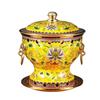 Cloisonné Single Person Copper Hot Pot with Alcohol Stove