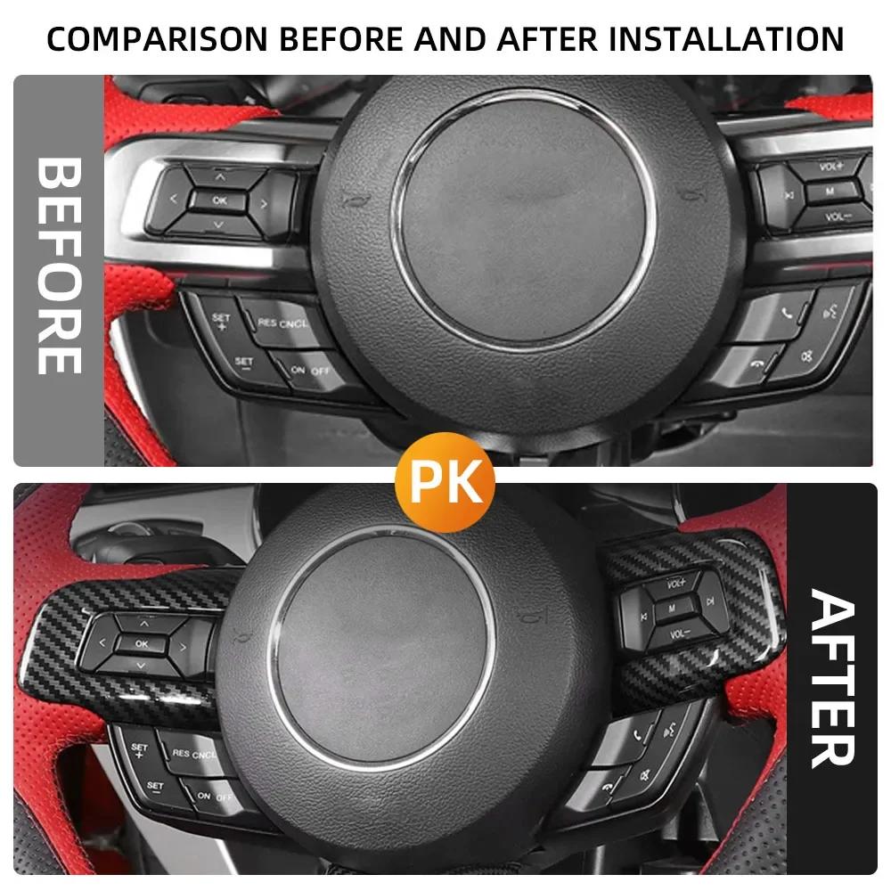 For Ford Mustang 2016 2017 2018 2019 2020 2025 2025 Steering Wheel Cover Decoration Sticker Interior Trim Interior Accessories