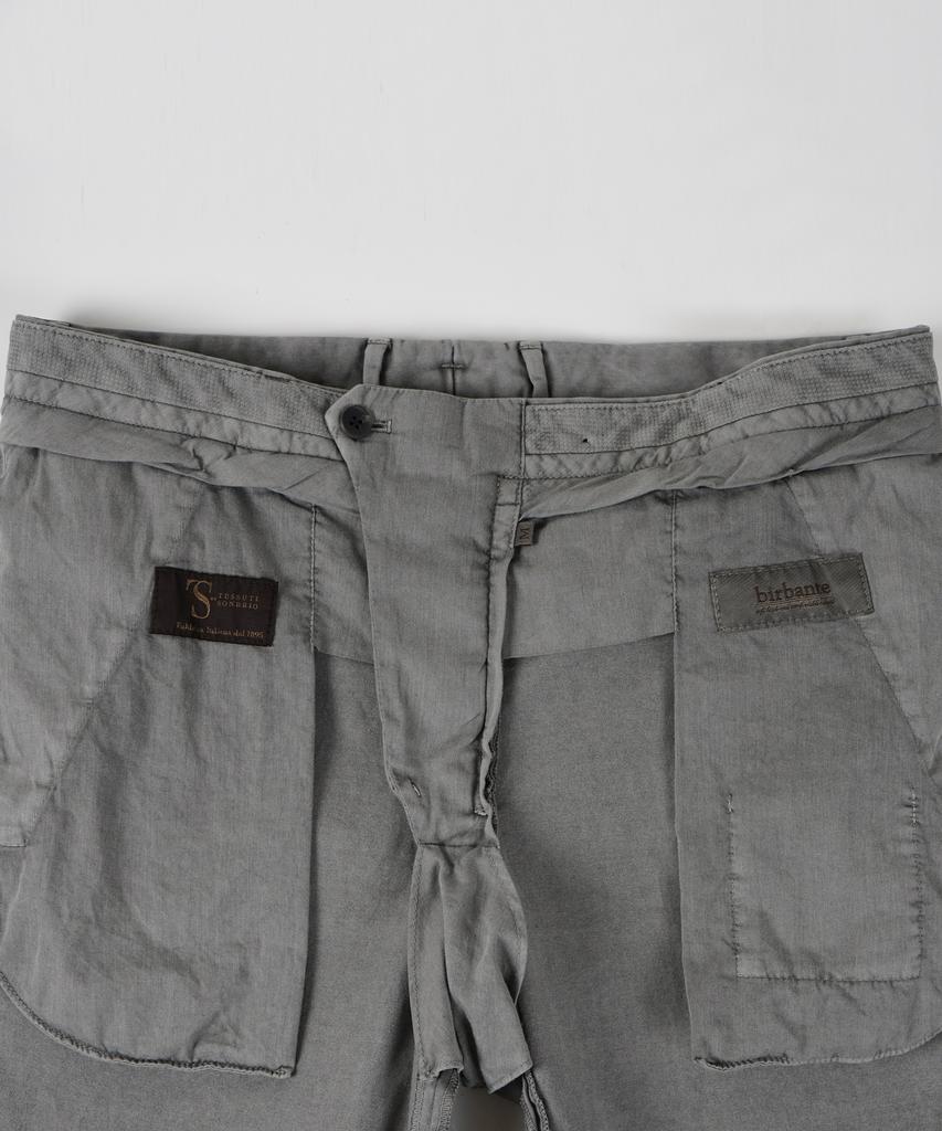 BIRBANTE Sondrio Garment-Dyed Chino Pants - Gray