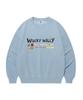 Wacky Willy Cartoon Graphic Sweatshirt Blue