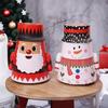 Christmas Cookie Tins with Lids Round Christmas Tin Containers with Gift Ribbon Large Medium Small Xmas Metal Nesting Containers