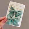 2Pcs/Pair Small 4cm Duckbill Hair Clips Satin Butterfly Bow Hair Bangs Hairgripes Women Girl Fashionable Hair Accessories