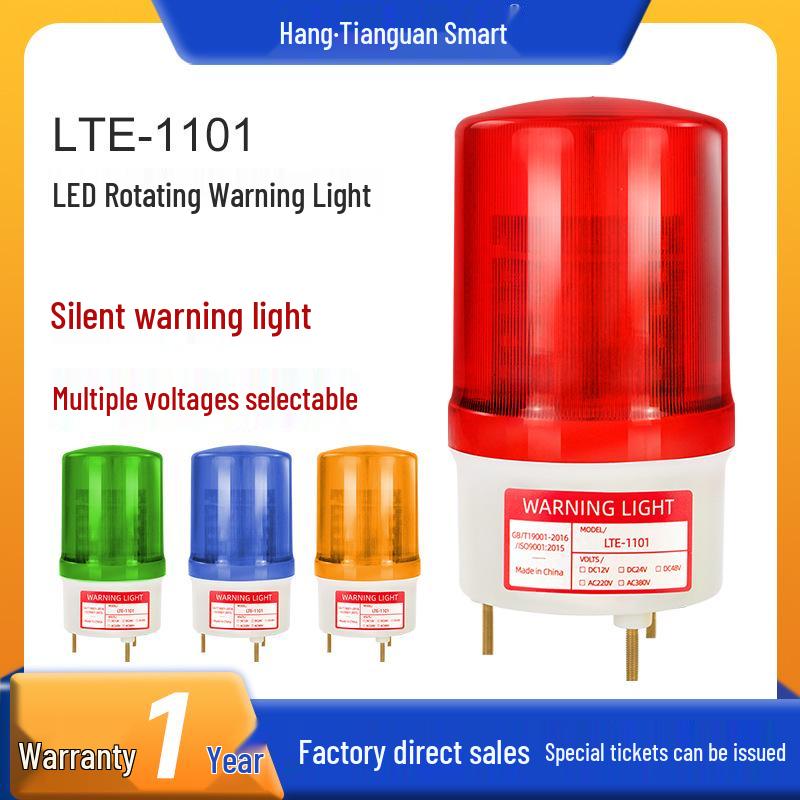 LTE-1101 Rotating Signal Warning Light, 220V, Silent Flashing Traffic Indicator