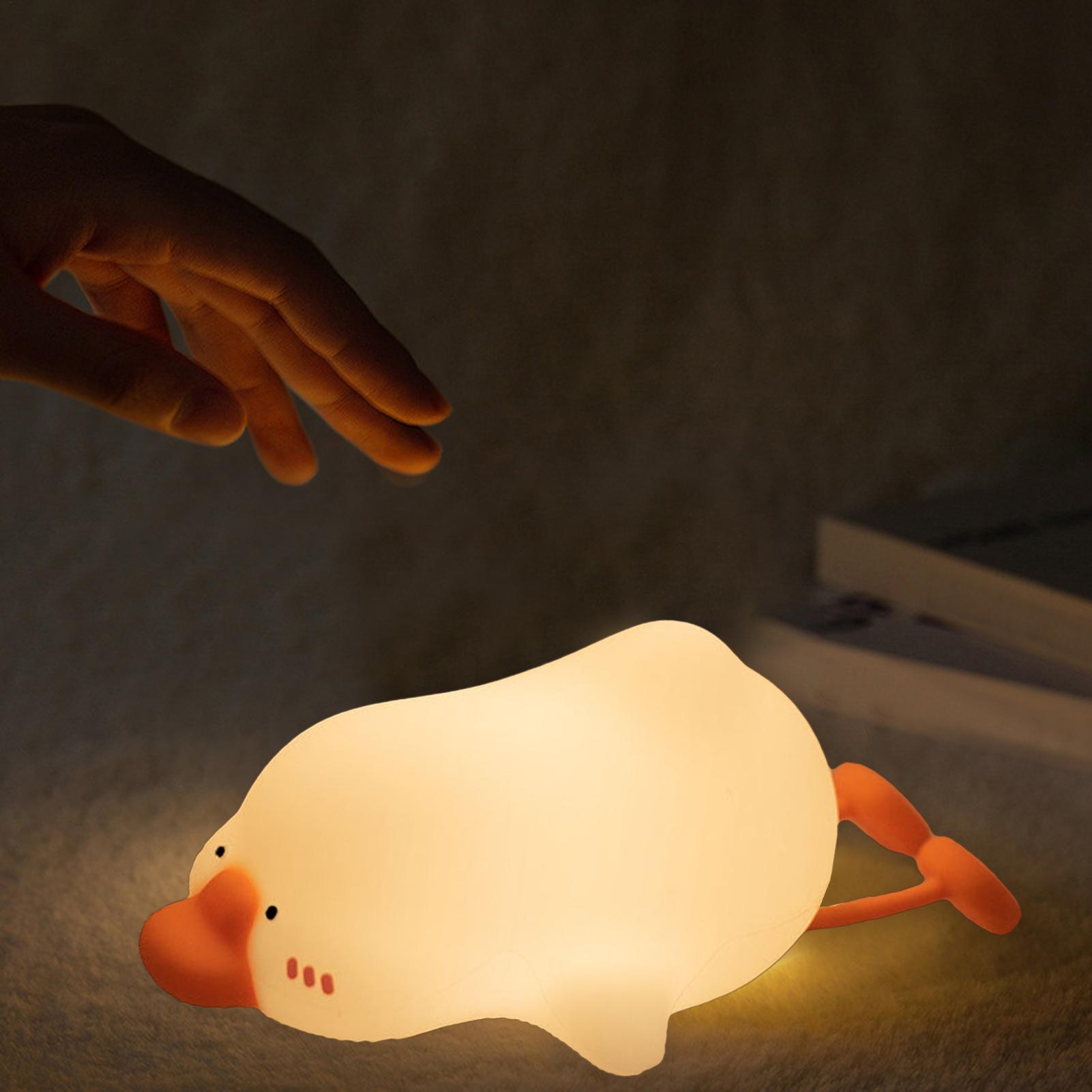 

Cute Night Light Adorable Duck Shape With Soft Silicone Funny Night Lamp Dimmable And USB Rechargeable For Living Room Office CN