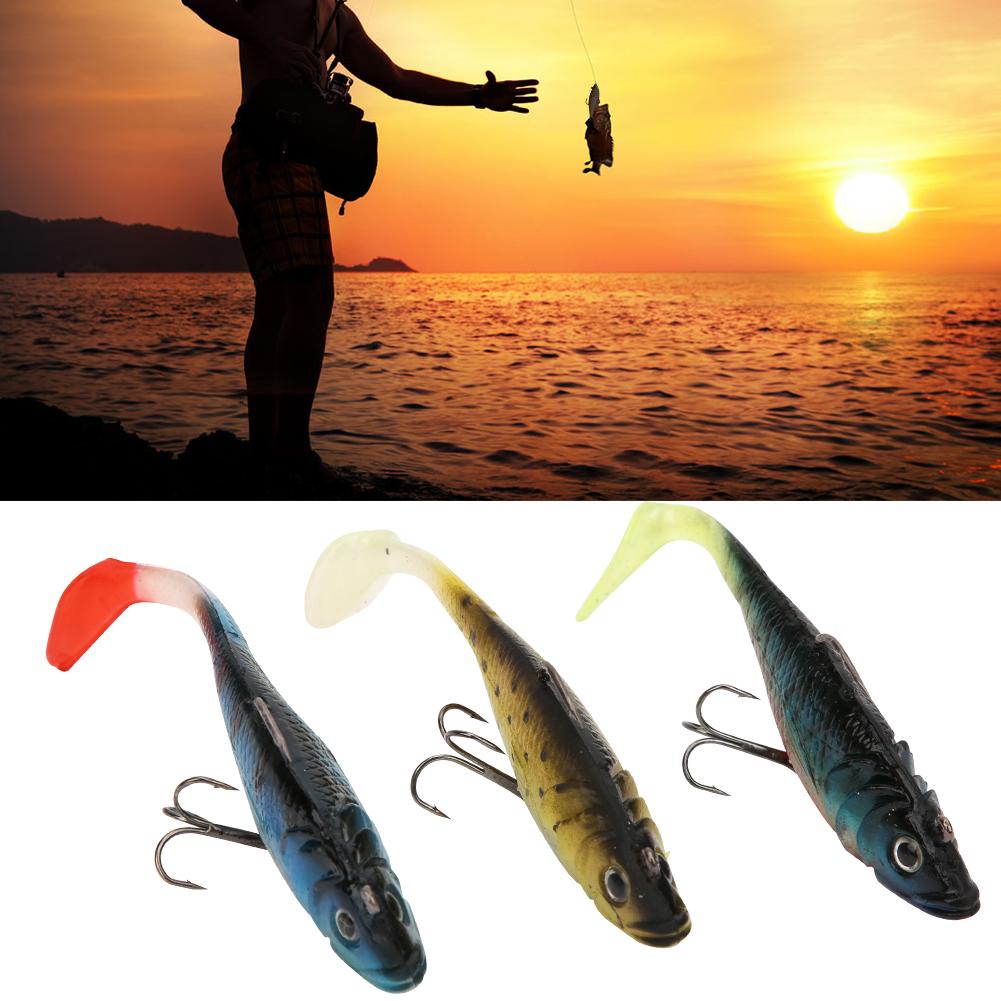 Fishing Lure TTailed Bright Colors Fishing Lures Packed Soft Bait Fake Lures
