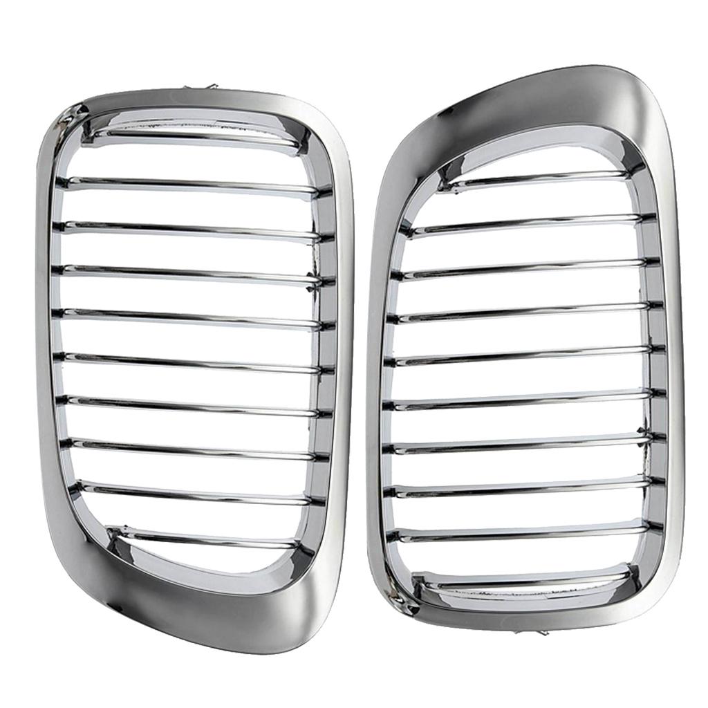 2 Pieces Chrome Front Kidney Grille For E46 M3 2DR 99-06
