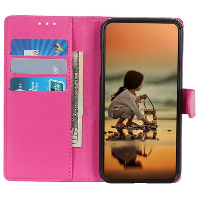 Für Oppo Reno12 5G (Global) Ständerhülle Leder mit Litschi-Textur Brieftasche Handyhülle